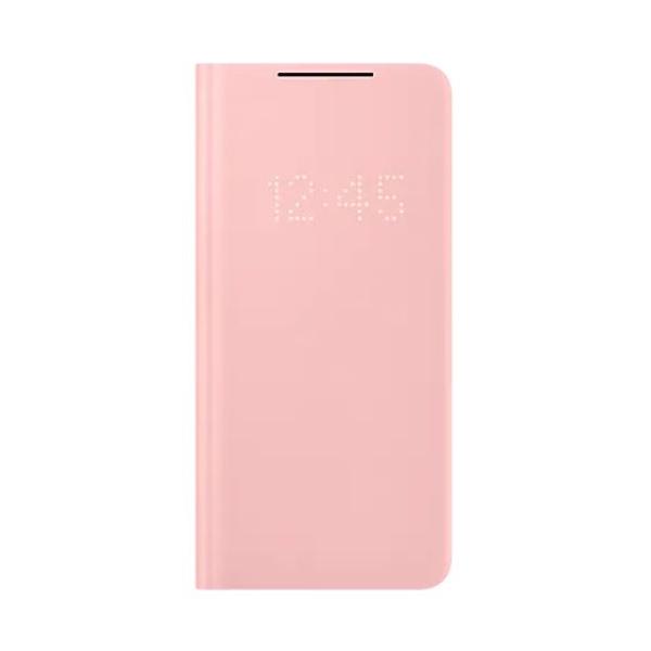 Original LED Smart View Flip-Telefonhülle für Samsung Galaxy S21+ S21 Plus LED Wallet Cover For Galaxy S21 Plus rosa