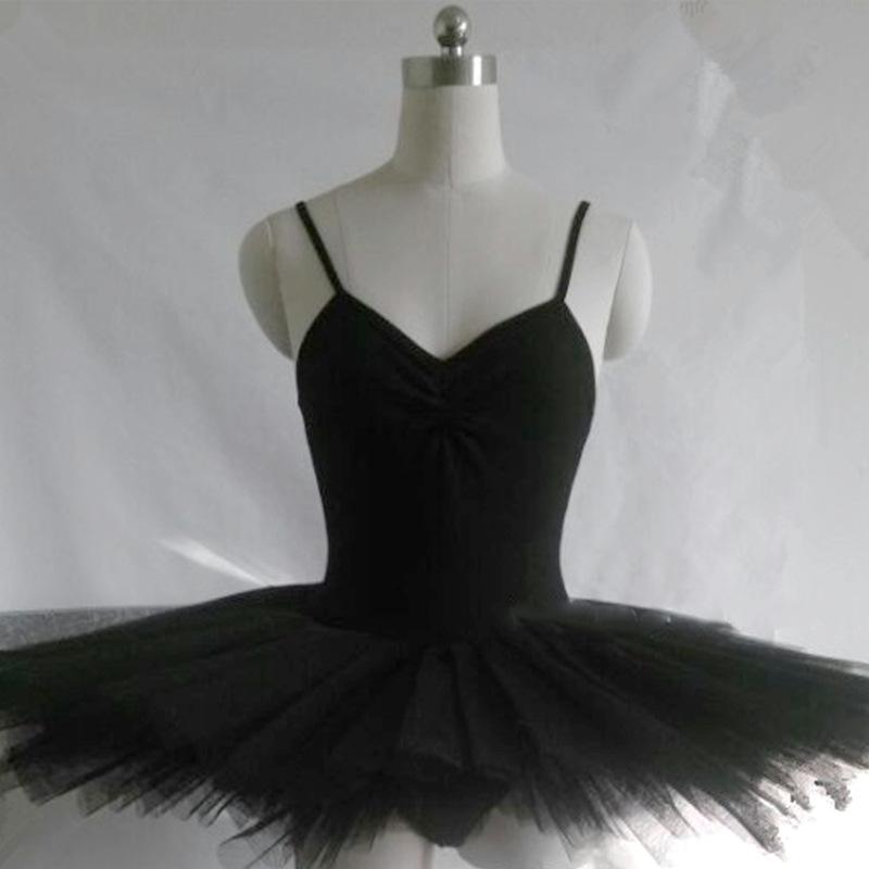 Tutu Ballett Trikot Schwarz Rot Weiß Kostüme Frauen Ballett Tanz Kleidung Kind Kind Mädchen 160cm schwarz