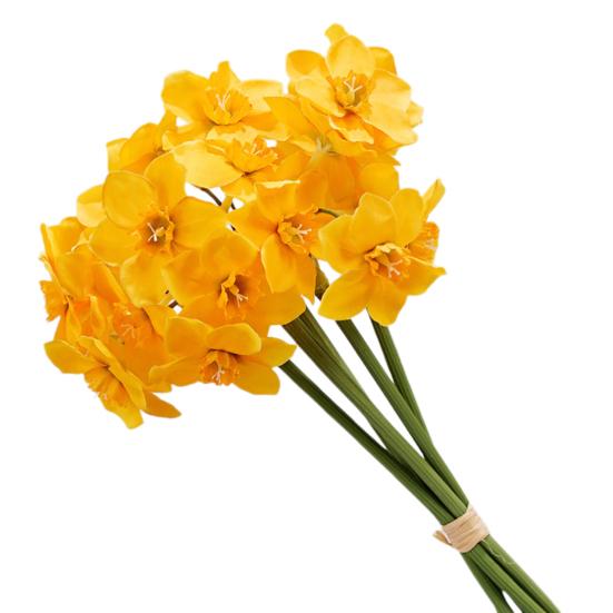 6 Stück/Bund Künstliche Narzissenblume Realistische Falsche Seidenblume Heim Büro Hochzeitsfeier Innen Außen Kunstblumen Pflanzen Dekoration