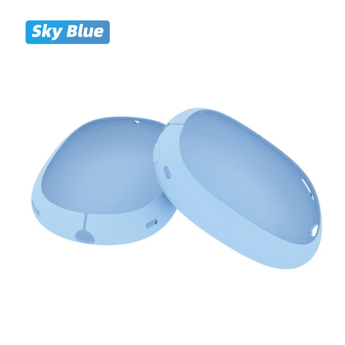 Fonken Silikon-Kopfband-Abdeckung, Kopfhörer-Schutzhülle für AirPods Max-Kopfhörer, neues waschbares Kopfhörer-Zubehör 1 Pair Silicone Case blau