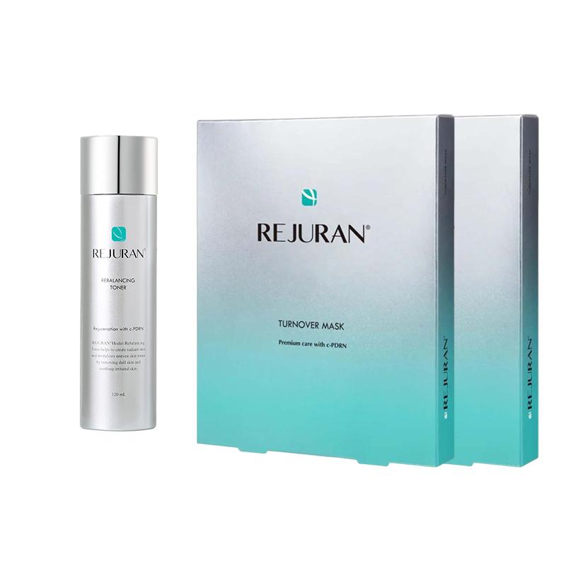 [REJURAN] Turnover Mask 2BOX(10 STÜCKE) + Ausgleichender Toner 120 ml Mask 10PCS+ Toner 120mL