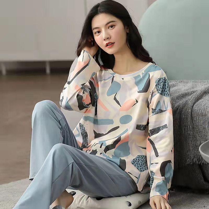 M-5XL Winter Pyjamas frauen Koreanische Version Lange ärmeln Homewear Anzug Lose Große Größe Zwei-stück Anzug Kann draußen getragen werden XXXXL