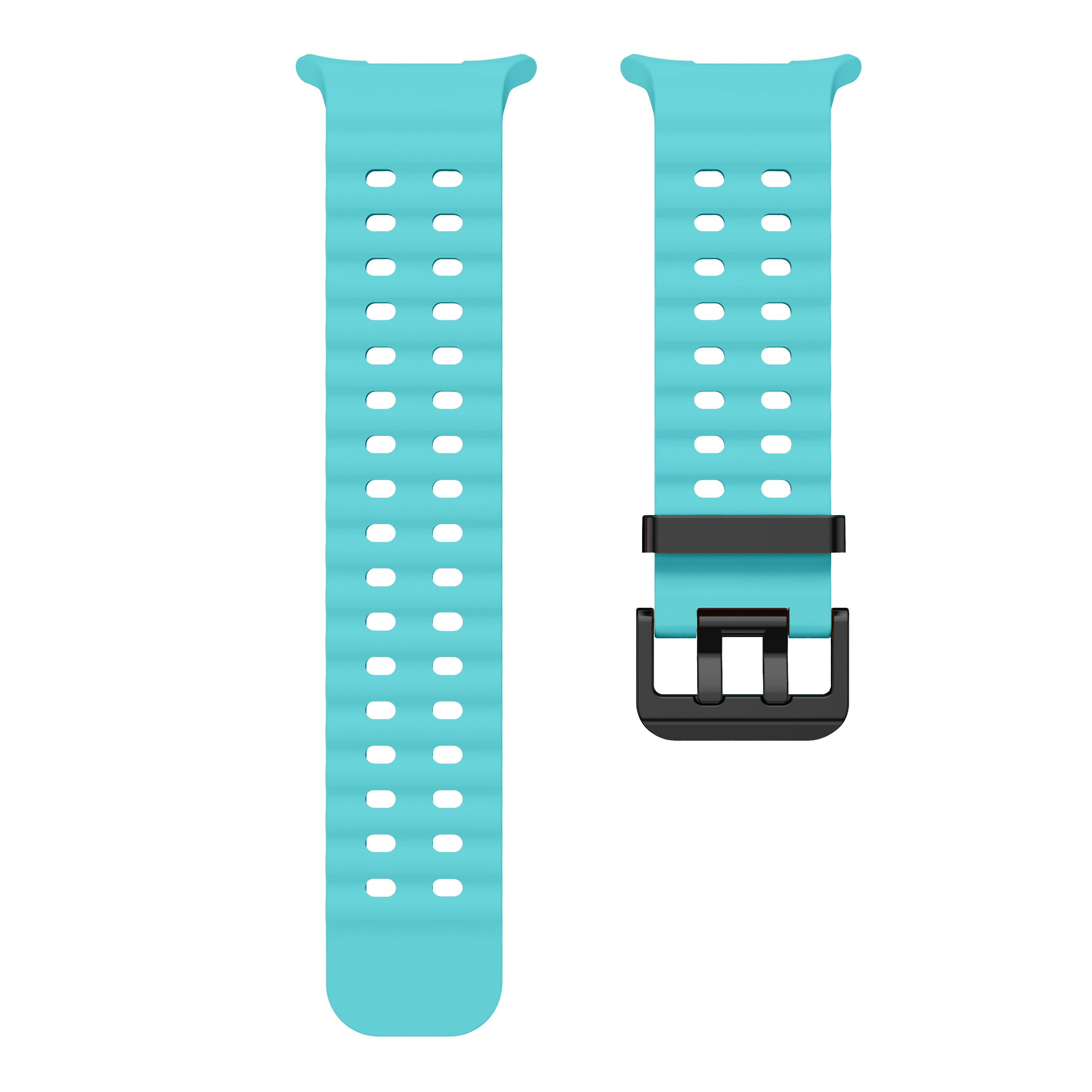 Original Armband für Samsung Galaxy Watch Ultra 47 mm, weiches Sport-Correa-Armband für Galaxy Ultra 47 mm, Armband für Männer und Frauen galaxy watch ultra cyanblau