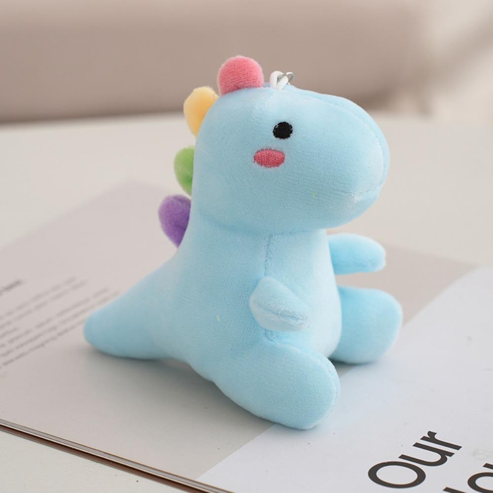 Neuer Plüsch Schlüsselanhänger Spielzeug Dinosaurier Plüsch Schlüsselanhänger Niedlicher Mini Dinosaurier Anhänger Weiche Puppe Tasche Schlüsselanhänger gray