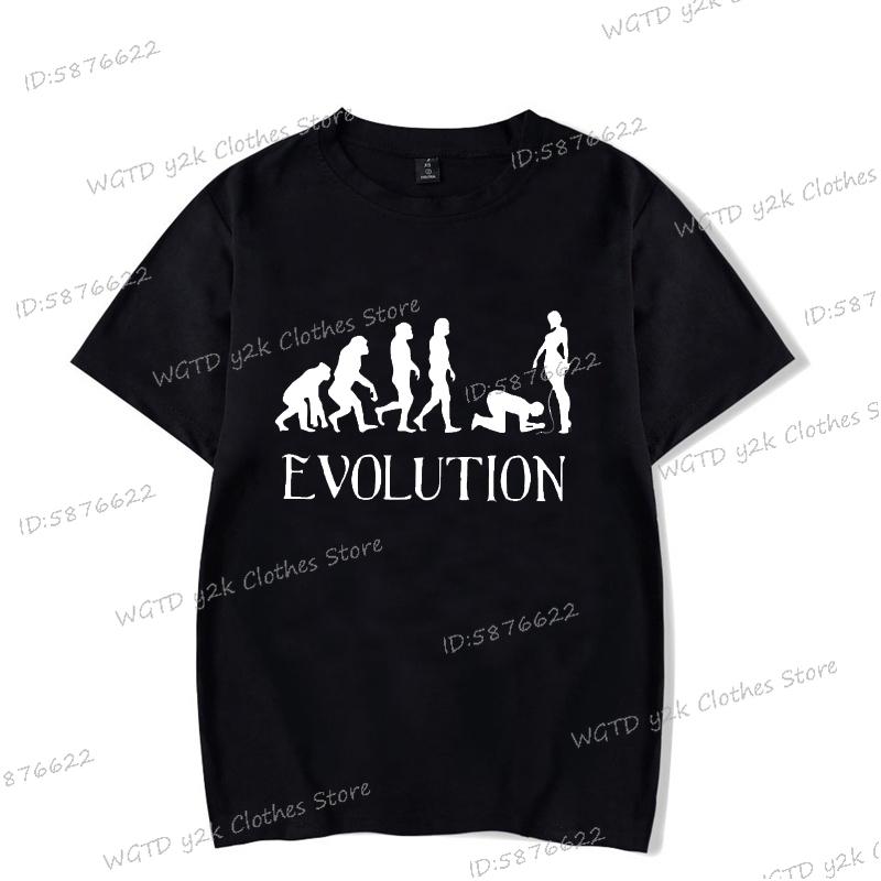 Lustige BDSM Evolution T-Shirts für Männer Frauen Harajuku BDSM Evolution Trend Streetwear Rundhals Kurzarm Unisex T-Shirt 3XL
