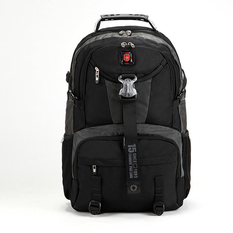Wasserdichter Rucksack Herren Große Kapazität Reisetasche Oxford Mode Schultaschen 18 Zoll Laptop Rucksäcke für Jugendliche Männlich Mochila 18 inches graue