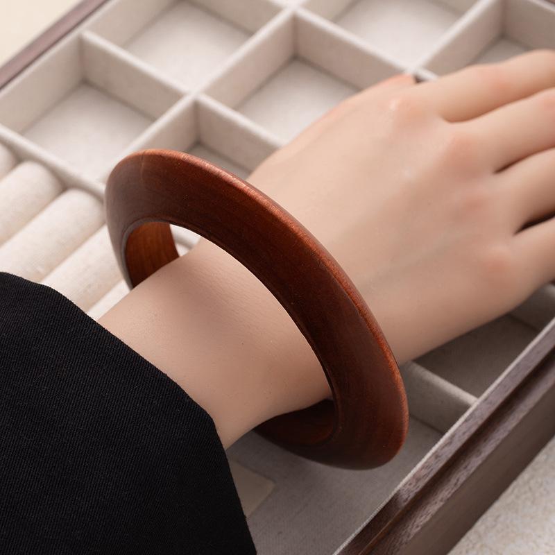 Neues Chinesisches Retro Ethnischer Stil Holz Literarisch und Künstlerisch Sicherheitsarmband High-End Gefühl Einfach Nische Massivholz Armband Armband Armband brown