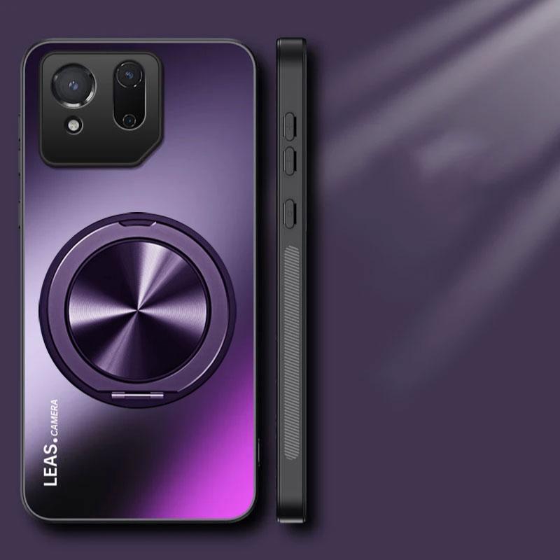 Magnetische Hülle für Asus Rog Phone 9 Pro Telefon 8Pro Rog 7 6 Pro Matt Stoßfeste Bumper Ständer Hartschale für ROG Phone 9Pro 7Pro for Rog Phone 8Pro violett