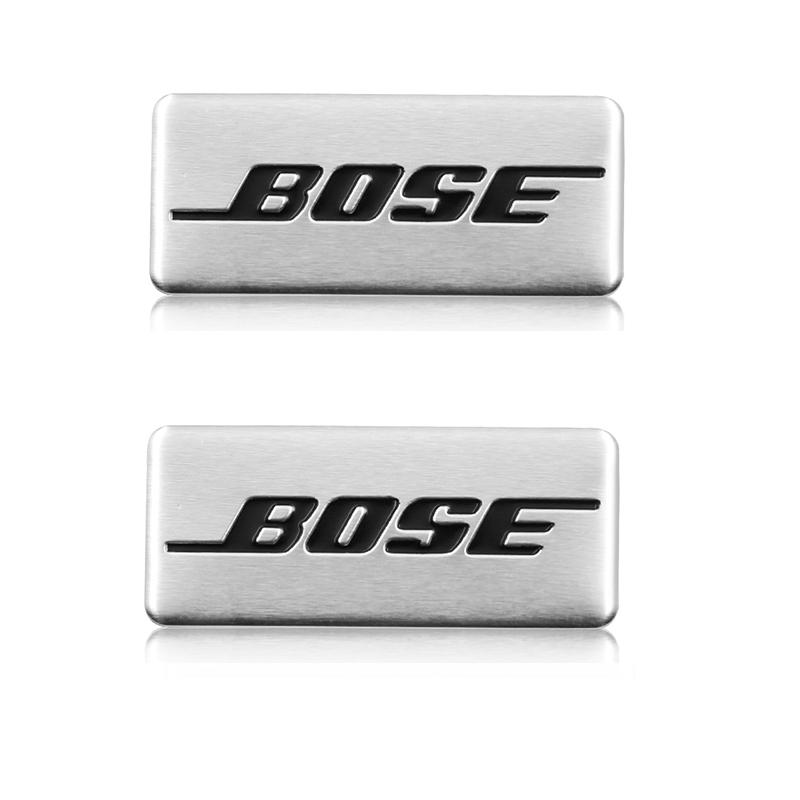 3D Metall BOSE Audio Plakette Stereoskopische Textur Auto Lautsprecher Aufkleber Auto Tür Audio Lautsprecher Emblem Dekor Zubehör 2Pcs-big-sticker