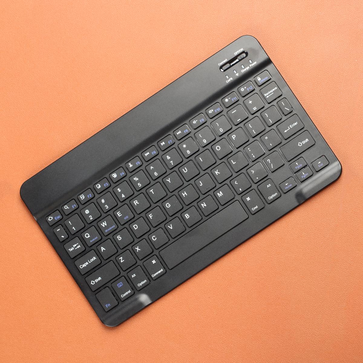 Bluetooth-Kompatibel Drahtlose Tastatur Tragbare Mini Wiederaufladbare Tastatur 78-Tasten für Apple iPad Tablet iOS Android Windows 78-key schwarz