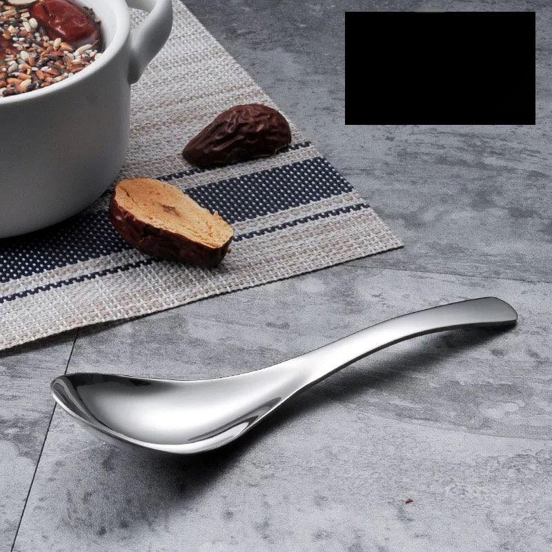 Boundless Voyage Suppenlöffel Camping TravelSpoon Outdoor-Besteck mit großer Schüssel Leichtes Besteck Tragbares Geschirr silber