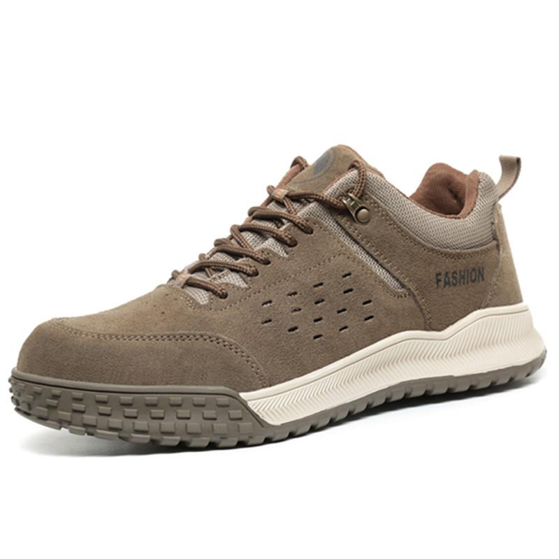 Arbeitsschuhe Herren Ultraleicht Bruchsicher und Durchstichfest Dicksohlig Weichsohlig Stahlkappe Arbeitsschuhe 43