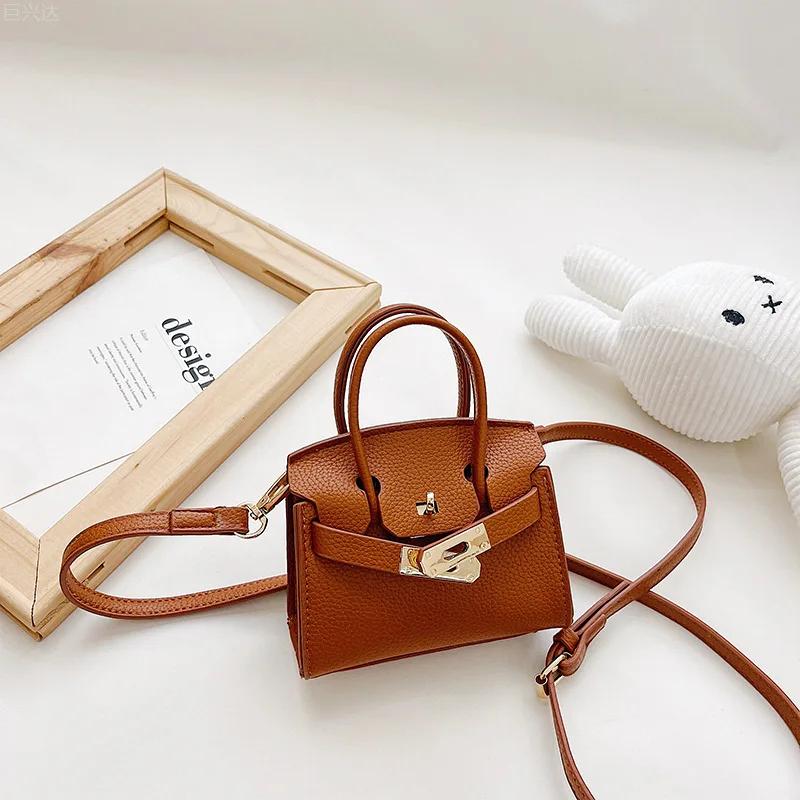 Kinder Umhängetasche Mutter Kinder Taschen für Mädchen süße Taschen Schultasche Mode Handtasche Brieftasche one size braun