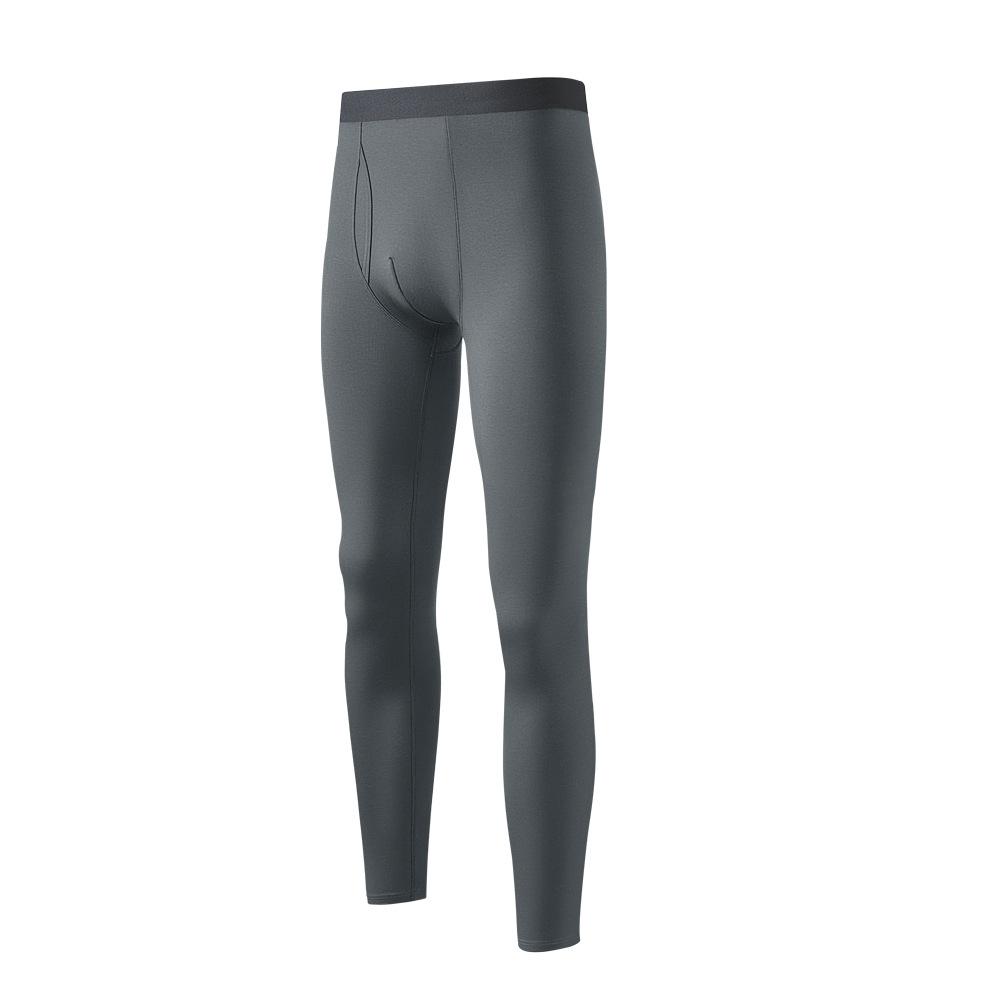 Herren Baumwolle Hochwertige Thermo-Kleidung Unterwäsche Unterhosen Pyjamahose Für Männer Elastische Taille Hose Herbst Winter Kleidung L dunkelgrau