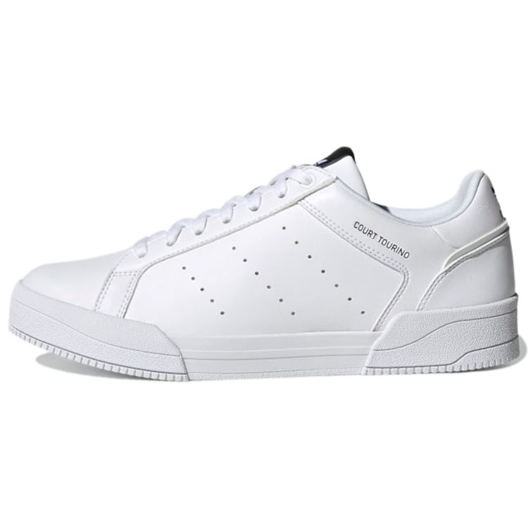 Adidas Originals Court Tourino Synthetikleder Rutschfeste Low-Top Sneakers Unisex Sneakers Weiß H02177 45⅓