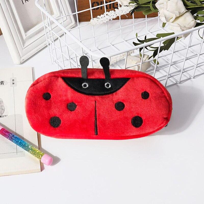 Plüsch Tier Bleistift Fall Cartoon Panda Bär Obst Stift Tasche Box Für Kinder Geschenk Kosmetik Schreibwaren Tasche Schule Liefert Zakka 1 PCS