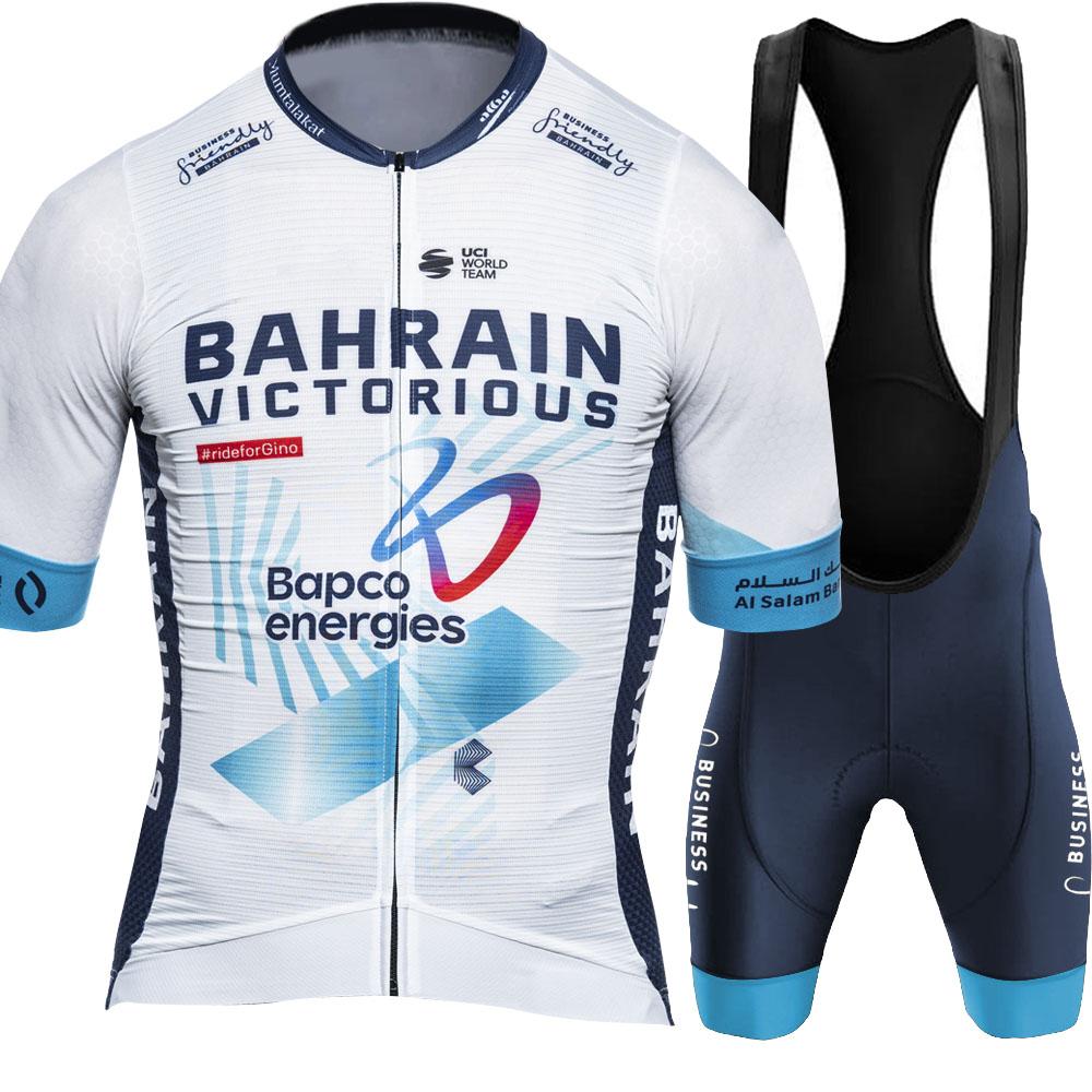 Bahrain Victorious 2026 Team Radtrikot Set Herren Fahrradbekleidung Rennrad Trikots Anzug Fahrrad Trägerhosen MTB Kleidung Trikot XL
