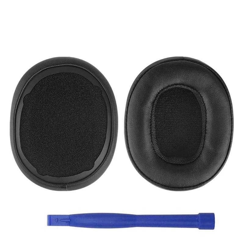 1 Paar Ersatz-Ohrpolster-Kissen für Skullcandy Crusher Wireless Crusher Evo Crusher ANC Hesh 3 Kopfhörer schwarz