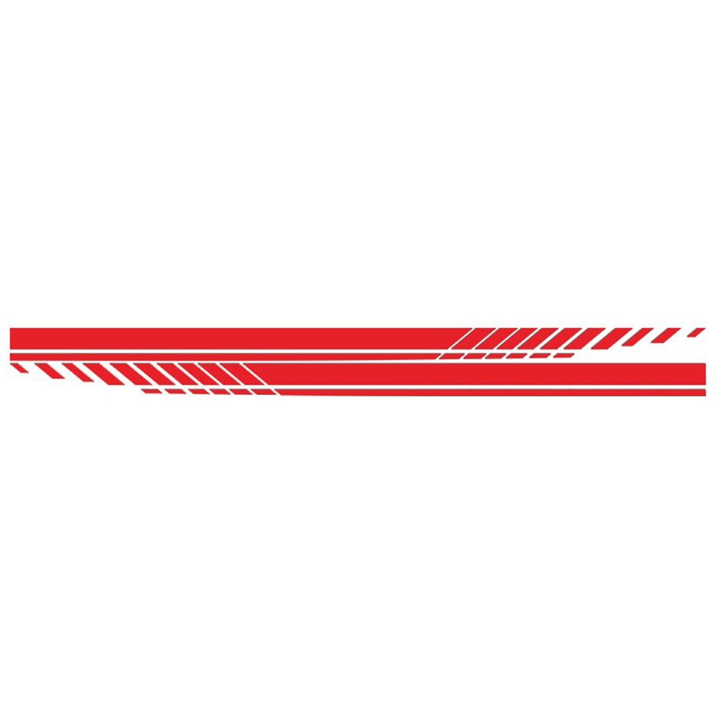 2 Stück PVC Auto Karosserie Seitenaufkleber Mehrfarbig Rennstreifen Grafikaufkleber Auto Seiten Türstreifen Auto Red
