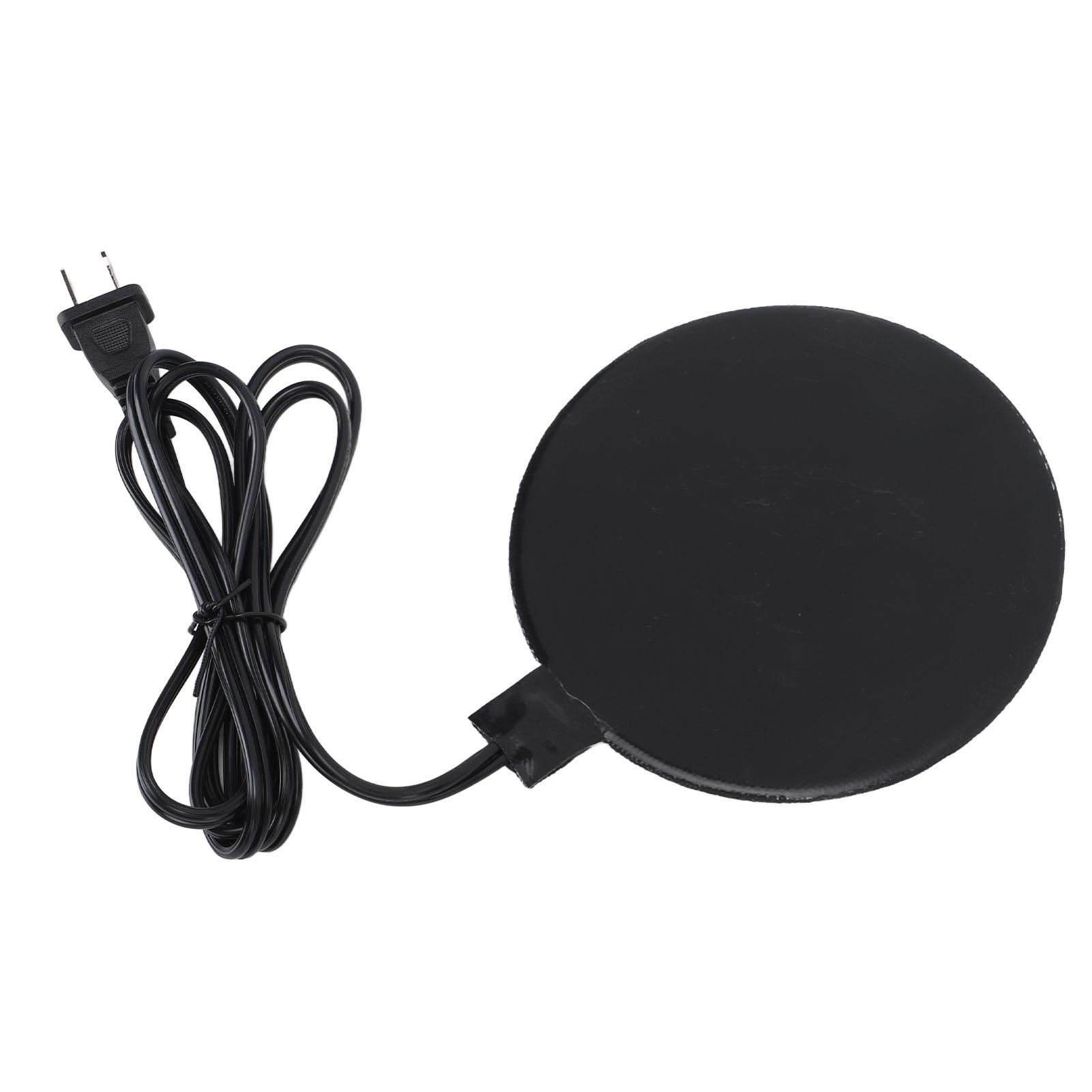 Silikon Geflügel Wasserwärmer mit 1,7m Stromkabel 35W 15cm Geflügel Wassererhitzer Basis für Metall Eimer Viehtränke black