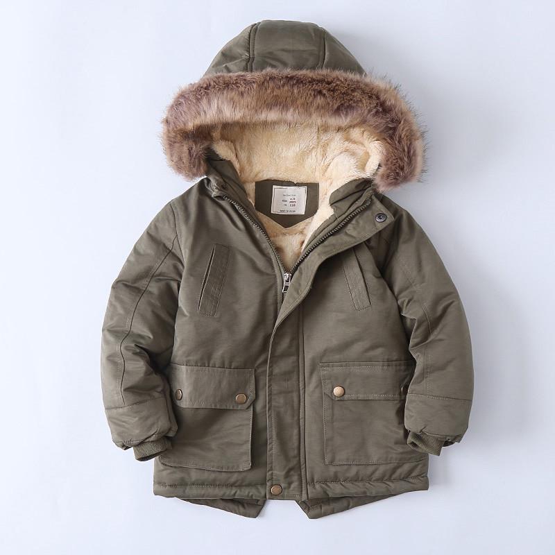 2023 mädchen Jungen Jacken Winter Kind Mäntel Kleinkind Dicke Feste Kapuze Mantel für Kinder kinder Warme Windjacke Casual 110 grün