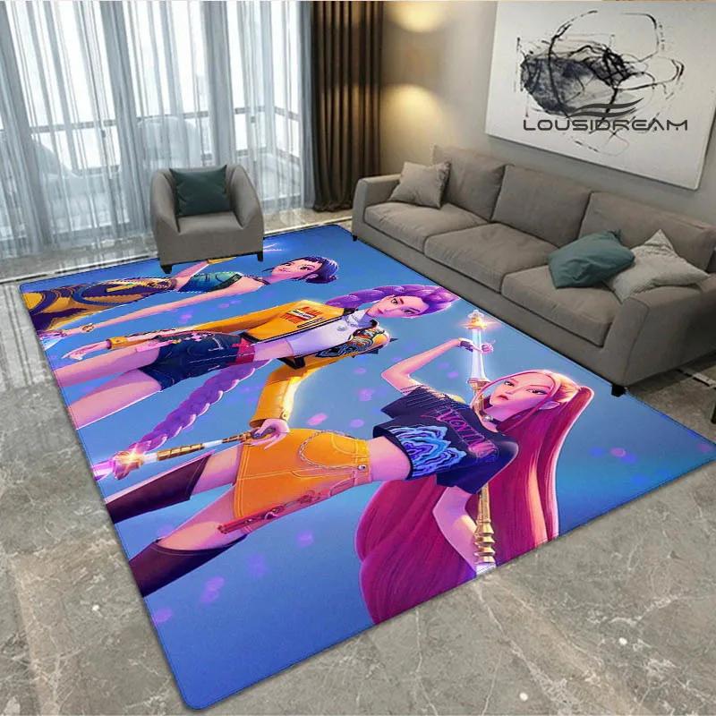 3D KPop Dämonenjäger Druck Teppich Rutschfester Teppich Außen Teppiche Bereichsteppich Heim Schlafzimmer Dekor Teppich für Schlafzimmer Geburtstagsgeschenk 40x60cm