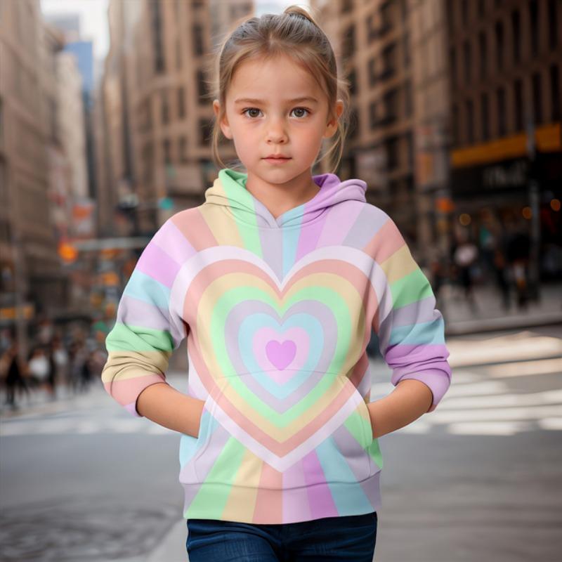 Mädchenkleidung Regenbogen Freunde Bedruckte Hoodies Herbst Kinderkleidung Langarm Mode Tops Kinderkleidung Kind Jungen Kleidung 130CM white