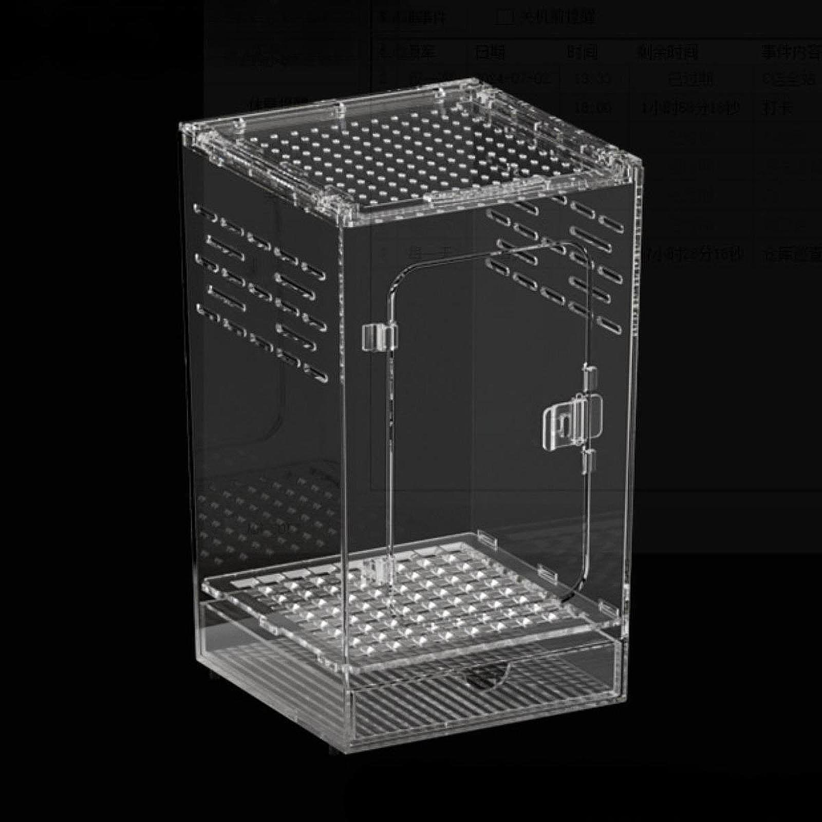 Acryl Gehege Käfig Zuchtbox Tank Terrarium für Gottesanbeterinnen Terrestrische Seidenraupen Chamäleon S