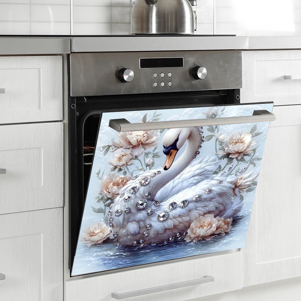 Personalisierte Noble Swan Küchen-Restaurant-Haube Heimverschönerungs-Dekorationsaufkleber 34*34cm/fun-f707