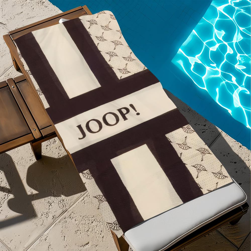 JOOP! Saugfähiges Strandtuch, Schnelltrocknendes Mikrofaser-Badetuch, Luxuriös Bedrucktes Weiches Handtuch für Strand, Pool, Reisen, Badetuch W76*H152(CM)
