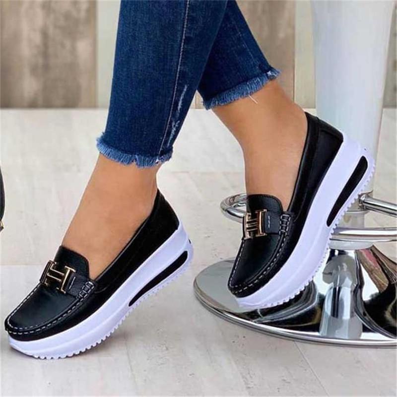 Frauen Sandalen Plattform Bequeme frauen Turnschuhe Mode Lässig Kleine Weiße Schuhe Frauen Erhöhen Vulkanisieren Schuhe 43 schwarz
