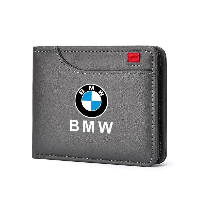 Autoaufkleber Heiß 2025 Auto-Geldbörse Große Kapazität Multi-Schlitz Business-Portemonnaie Führerschein Kurzes Portemonnaie Für BMW M 1 2 3 4 5 7 Ser