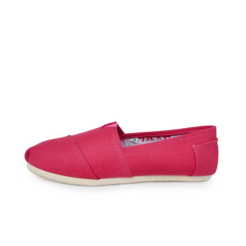 Neue 2025 Canvas-Schuhe Herren- und Damen-Slipper einfarbig Toms-Schuhe Thomas Stoffschuhe Mary-Schuhe bequem und vielseitig 45 rot