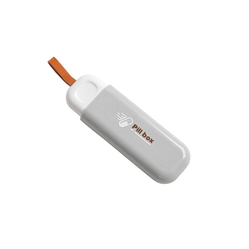 Mode Tragbare Nordic Stil Pille Box Tablet Pillbox Dispenser Medizin Boxen 3 Grids Abgabe Lagerung Kit Organizer grau