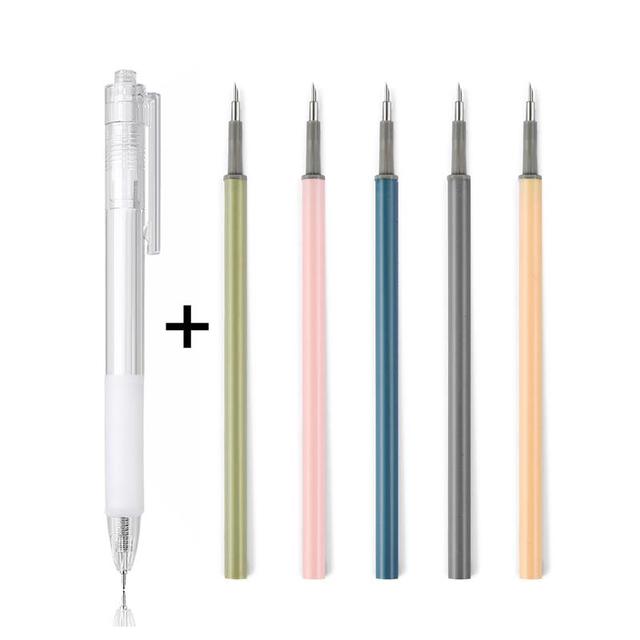 Kunst Allzweckmesser, Stift, Messer, geschnittene Aufkleber, Scrapbooking, Schneidwerkzeug, Express-Box, Messer, Schulbedarf, DIY-Bastelbedarf Mixed set-6pcs