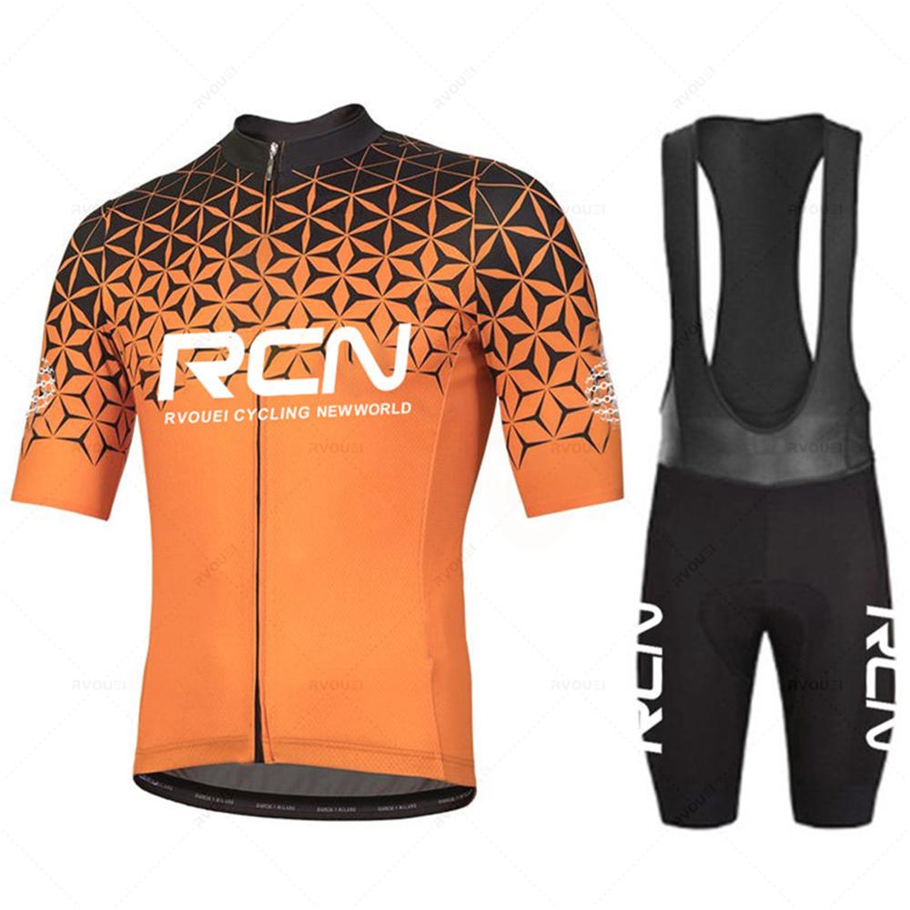 Neue 2024 Pro Rcn Fahrrad Team Kurzarm Maillot Ciclismo herren Radtrikot-Kits Sommer Atmungsaktive Fahrradbekleidung Sets XL