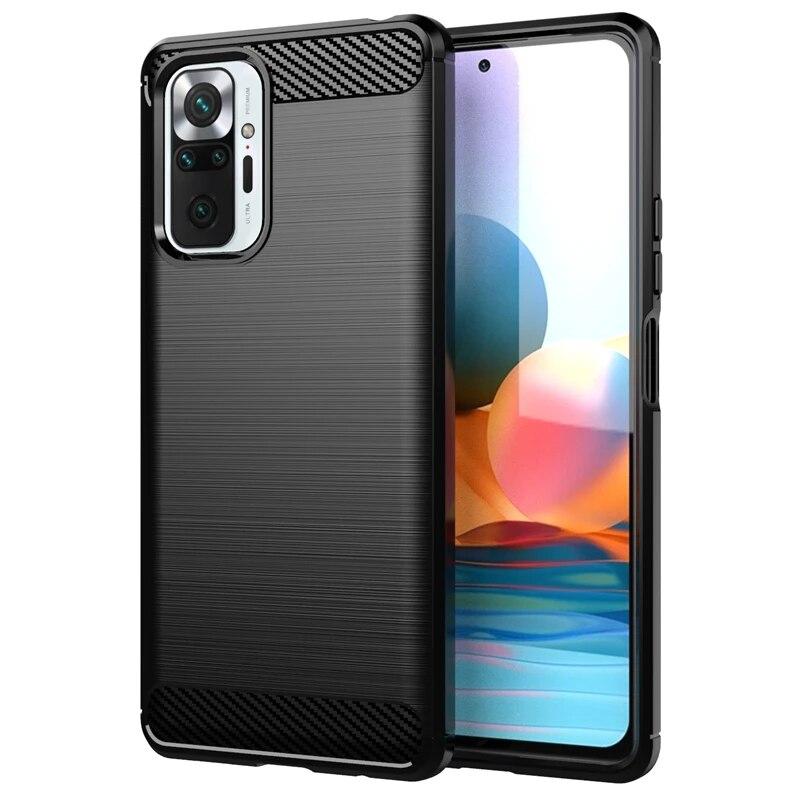 Für Xiaomi Redmi Note 10 Pro Hülle Redmi 10 9 9T Note 10S 10 5G Abdeckung Stoßfeste Stoßstange TPU Silikon Handyhülle Redmi Note 10 Pro Redmi Note 10 Pro schwarz