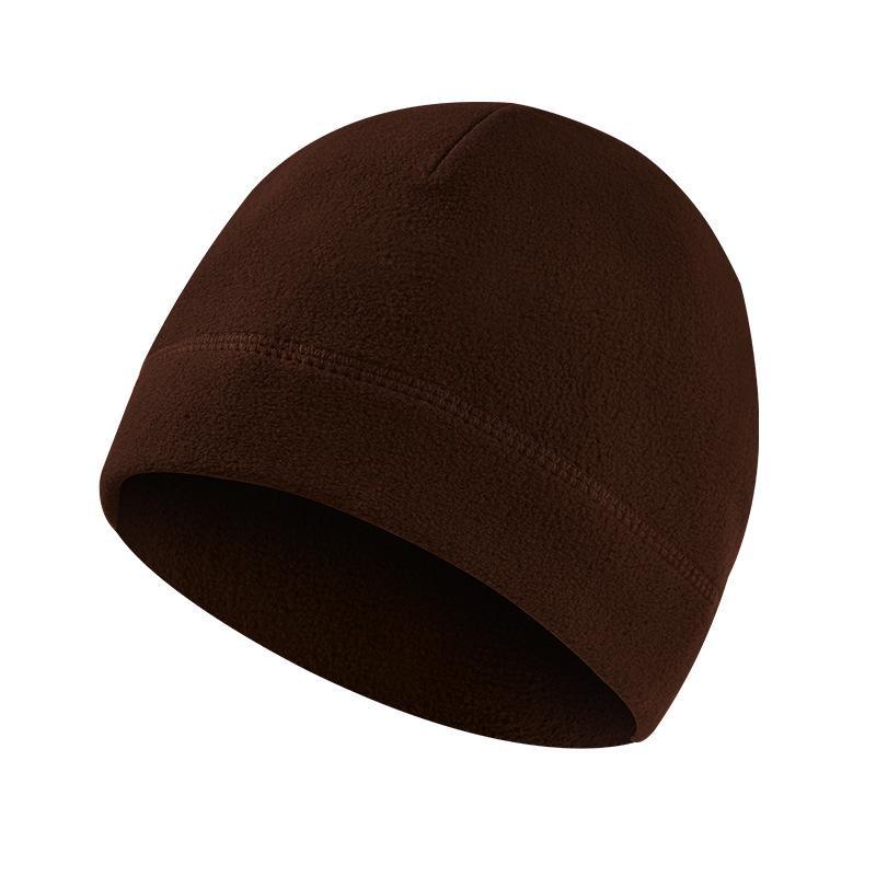 Kuschelige Herbst- & Winter-Fleece-Mützen: Schlaf, Ski, Radfahren, Kälteschutz-Styles für Männer & Frauen One Size braun