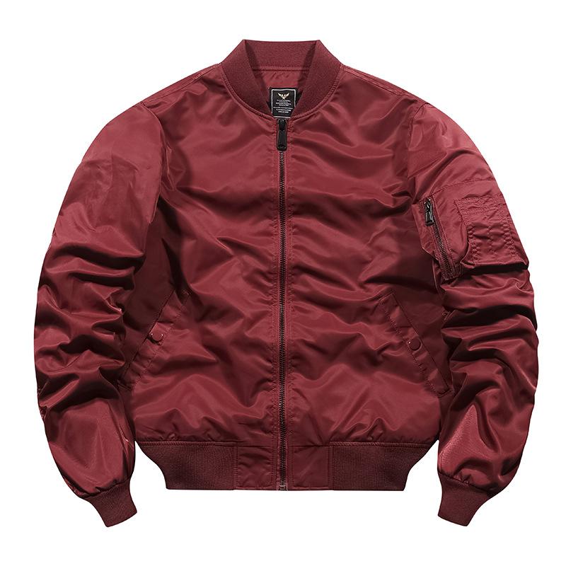 Frühling Herbst Bomber Jacke Männer Frauen Military Fly Jacke Varsity Baseball Flug Mantel Herren Windjacke Herren Kleidung XL wein rot