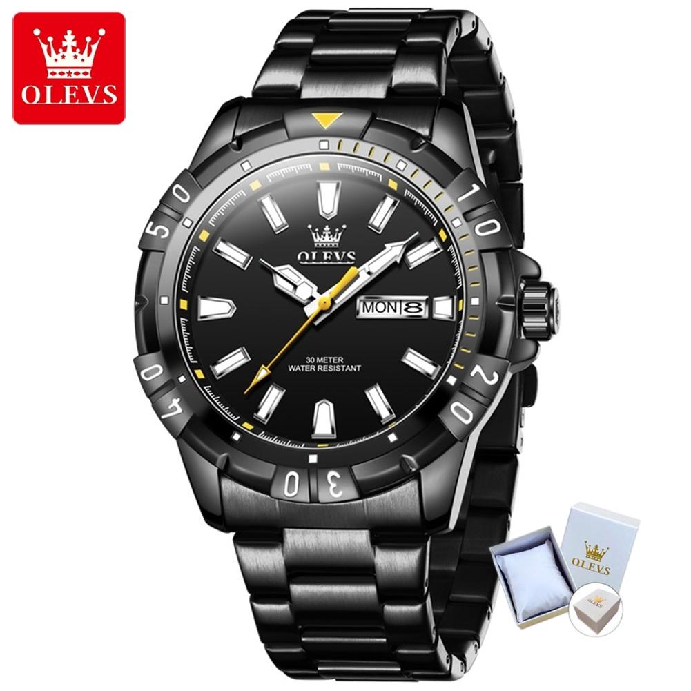 Neue Top-Herrenuhren Green Water Ghost Quarz, leuchtende Herrenuhr High-End-Uhr schwarz