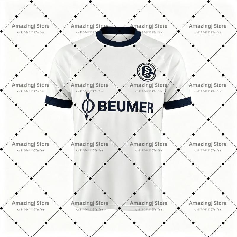 2026-27 Schalke 04 Heim- und Auswärts-T-Shirt mit 3D-Digitaldruck, Bequemes und atmungsaktives Sport-Freizeit-Oberteil L
