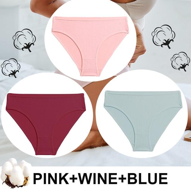 FINETOO 3 Teile/los frauen Höschen Hohe Taille Nahtlose Schlüpfer Unterwäsche Baumwolle Slip Sexy Dessous Weibliche Dessous S