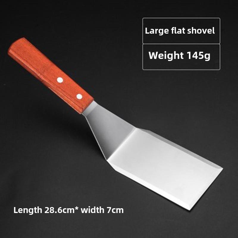 Edelstahl Teppanyaki Spatel Professioneller Küchenwender für Pizza, Steak, Pfannkuchen Large Flat Shovel