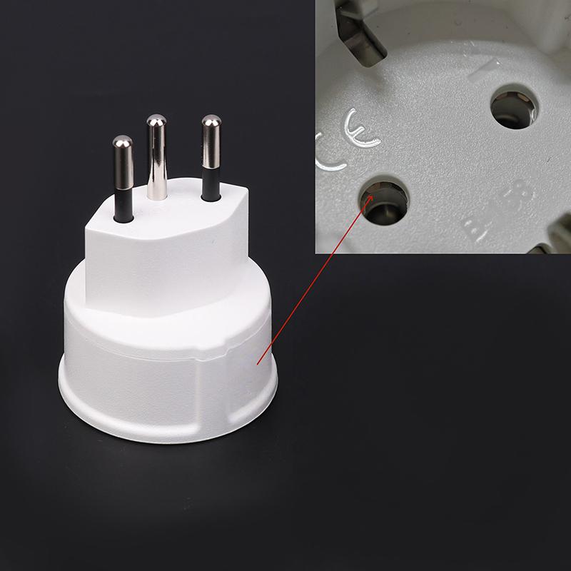 1 Stück Eingebetteter Schweizer Adapter Konverter Stecker Eu De Deutschland Steckdose 3-polige Schweizer Stecker Adapter Schweizer Stecker werden zu französischen Steckern Jack without lock