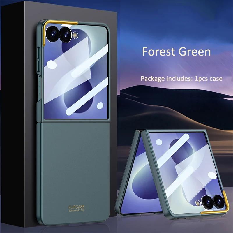Mikro matt Super dünn Ultra dünn 0,8 mm Kunststoffhülle Für Samsung Galaxy Z Flip8 Flip 8 Galaxy Z Flip 8 waldgrün