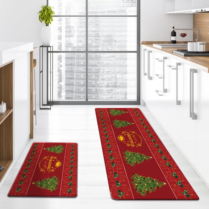 Weihnachtsverdickte Küchenbodenmatten, Staubdicht, Rutschfest, Festlich, Festlich, Weihnachtsdekoration, Eingangsbodenmatten 40*60*0.8cm