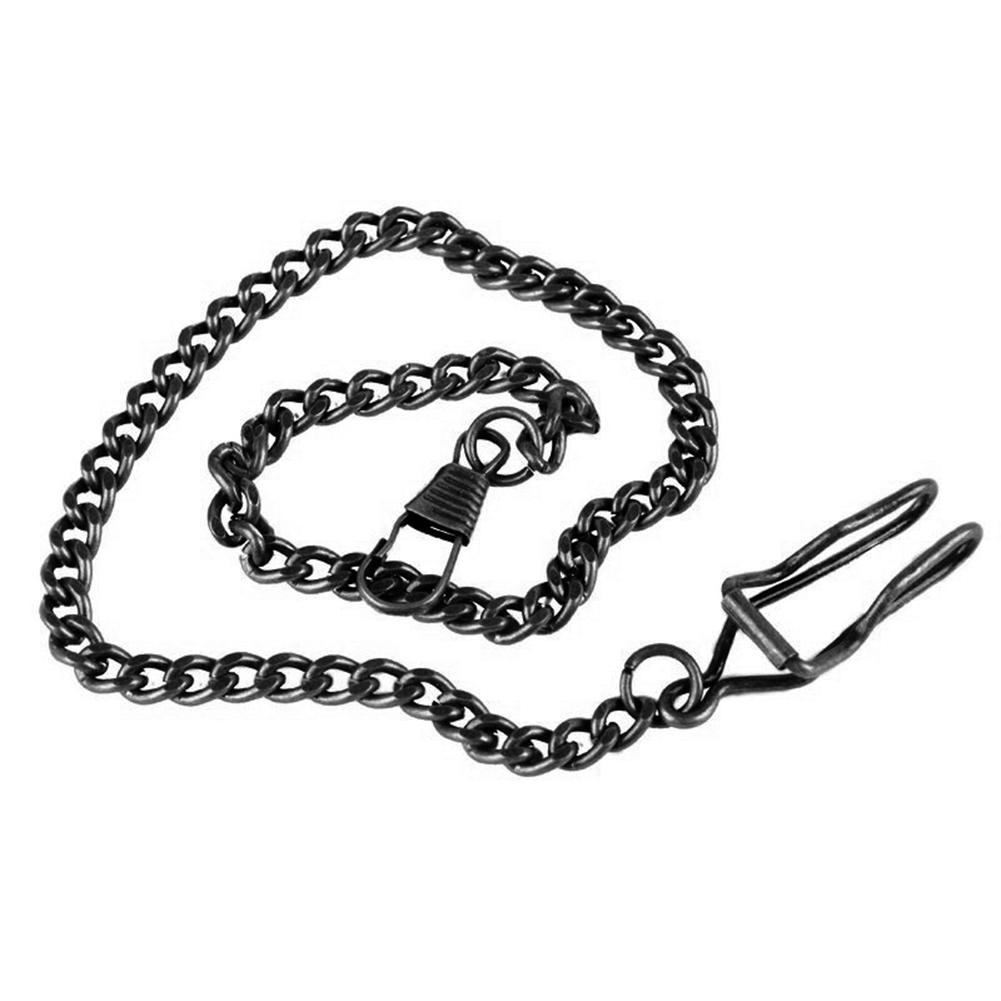 Unisex Retro Antik Geschenk Taschenkette Uhrenhalter Halskette Jean Gürtel Dekor Party Schmuck Geschenk schwarz