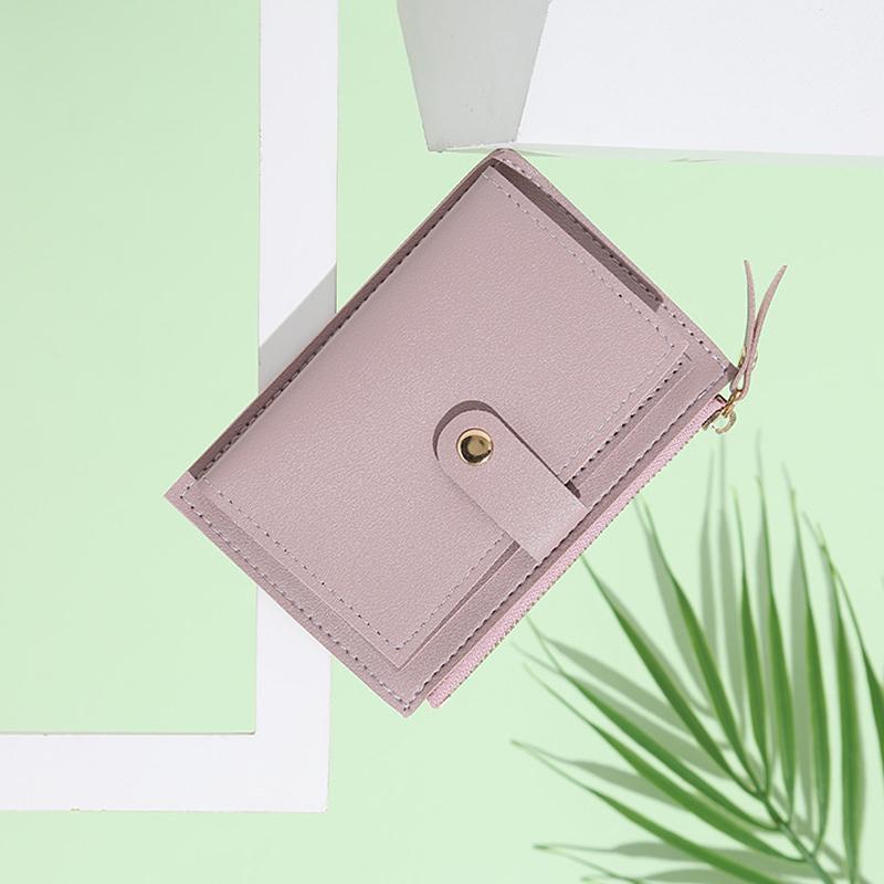 Kurze Damen-Geldbörsen, kostenlose Namensgravur, schmaler Kartenhalter, Damen-Geldbörsen, niedlich, einfach, hochwertige Marken-Damen-Geldbörse violett