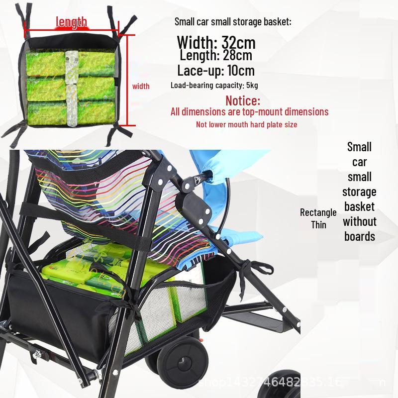 Universeller Kinderwagen-Aufbewahrungskorb - Untere Aufbewahrung für Kinderwagen und Buggys 210D Waterproof Oxford Cloth