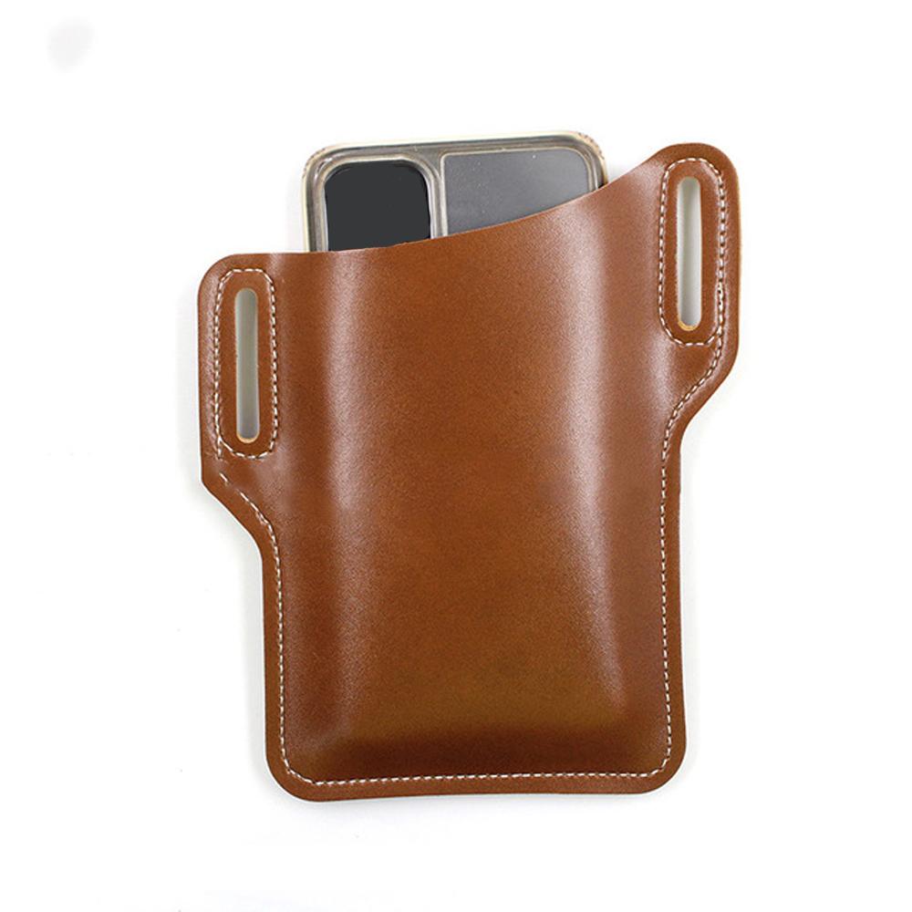 Clip Telefon Holster Gürtel Tasche Geldbörse Reise Wandern Mini Taschen Vintage Pack Handy Tasche Taille Tasche hellbraune